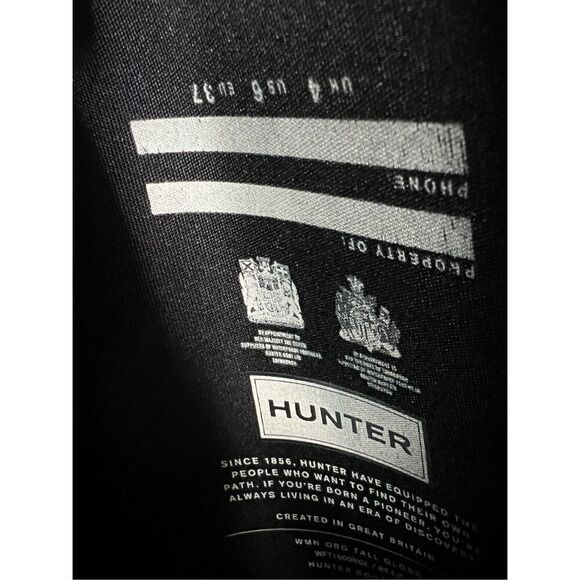 Hunter Boot WT1000RGL Glossy Black Original Tall Rubber Rain Boot sz 6 - Picture 10 of 12